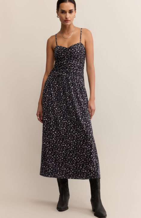 Georgina Dellah Ditsy Dress - Black