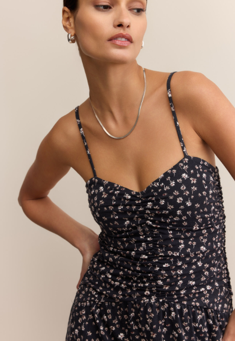 Georgina Dellah Ditsy Dress - Black