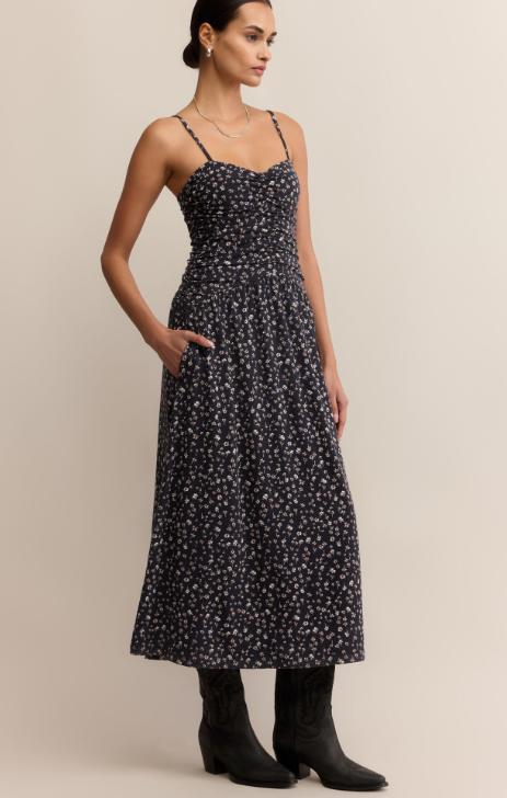 Georgina Dellah Ditsy Dress - Black - Xs