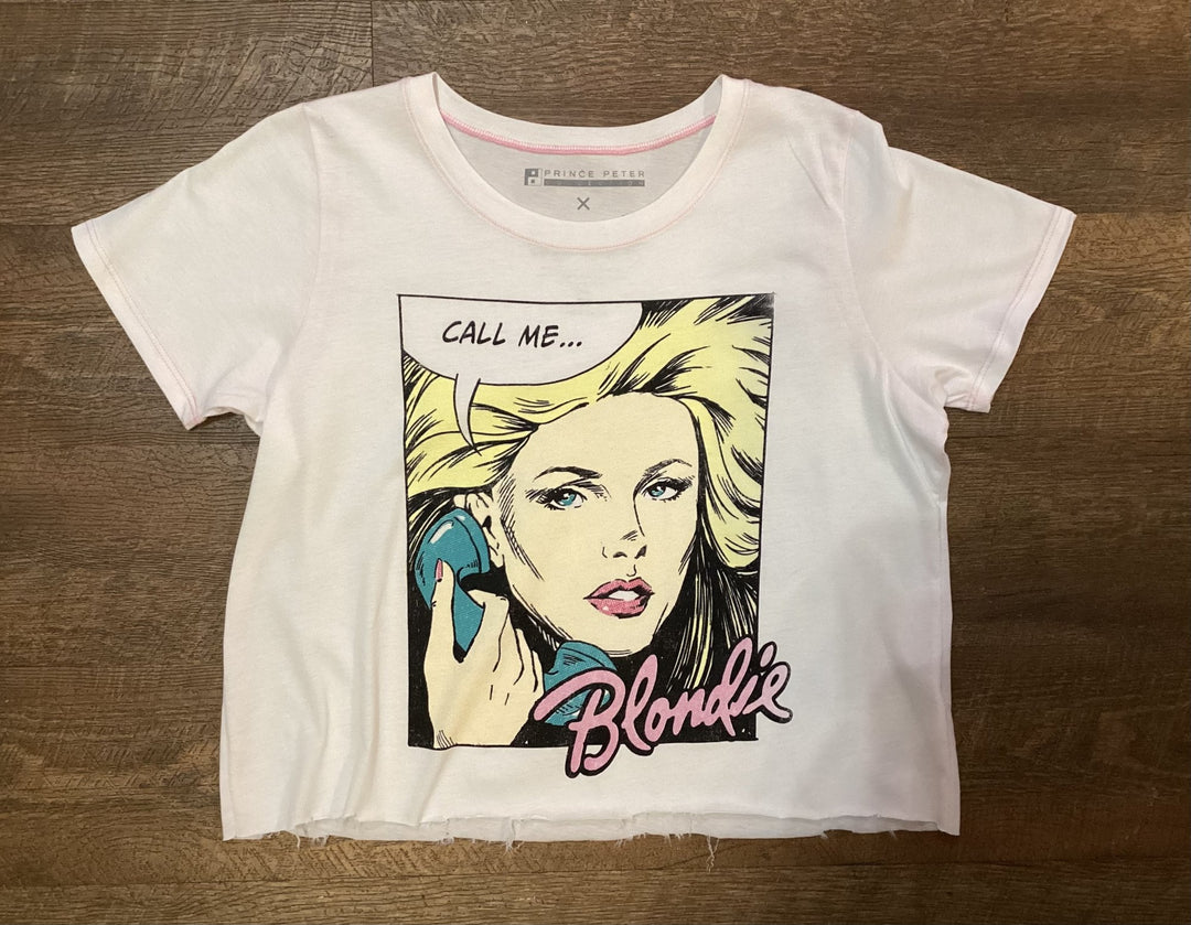 Blondie Comic BF Crop Tee- White
