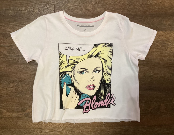 Blondie Comic BF Crop Tee- White - L