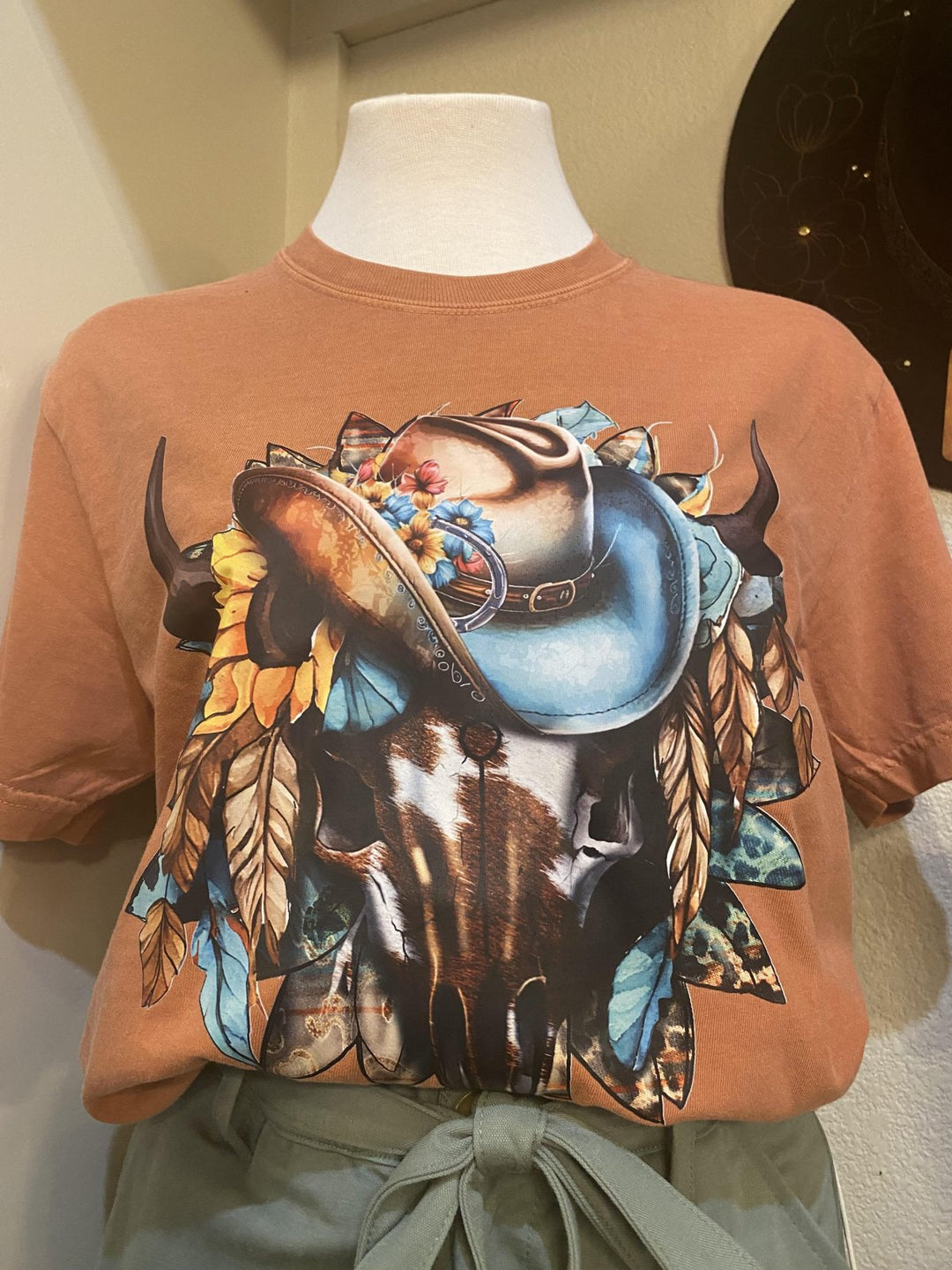 Steer Feather Tee- Yam - S