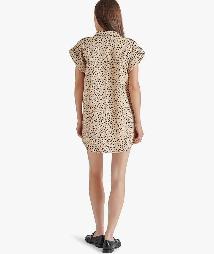 Ilara Dot Button Up Dress - Desert Sand - Xs