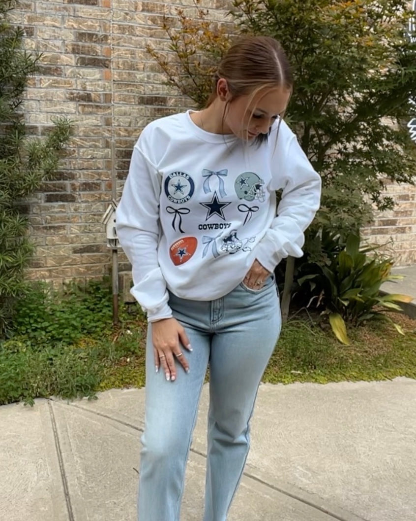 Dallas C Boys Sweatshirt- White