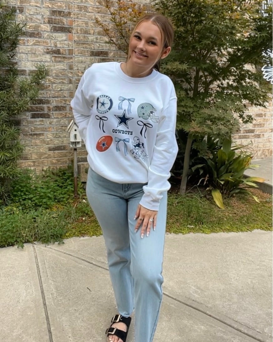 Dallas C Boys Sweatshirt- White