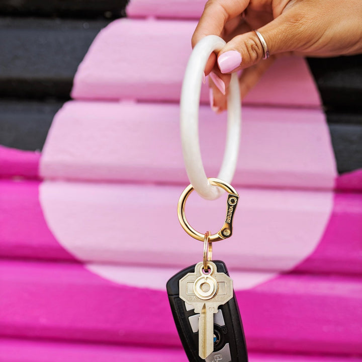Marshmallow Resin Key Ring