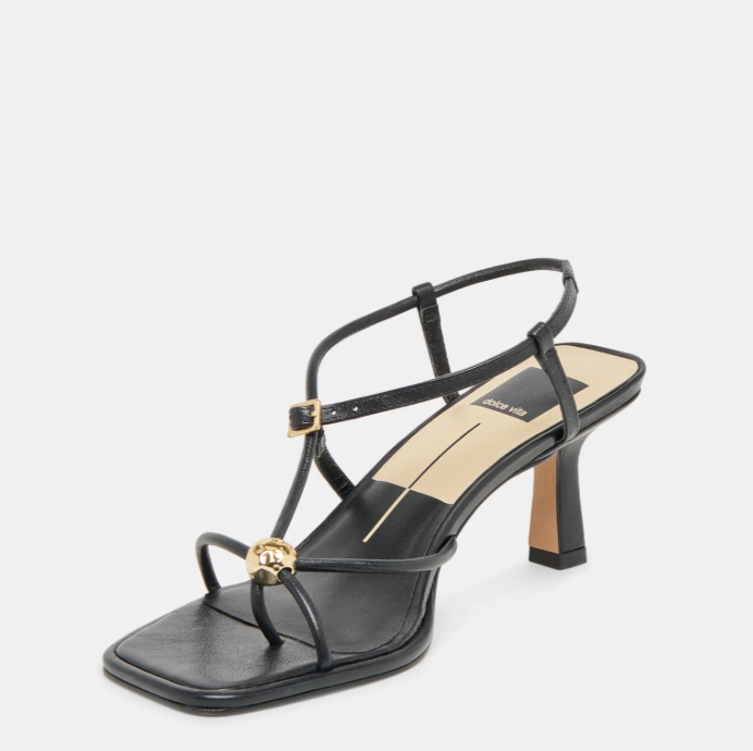 Mylee Leather Heel - Black