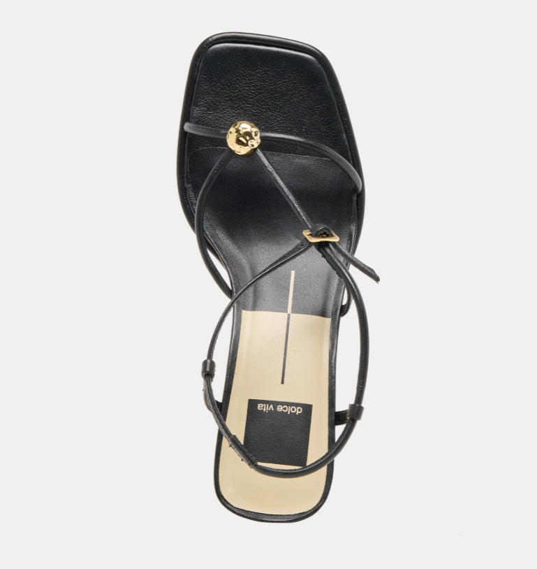 Mylee Leather Heel - Black