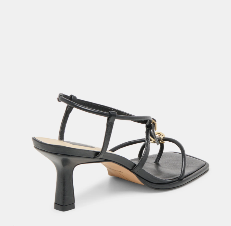 Mylee Leather Heel - Black - 6