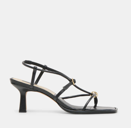 Mylee Leather Heel - Black - 6