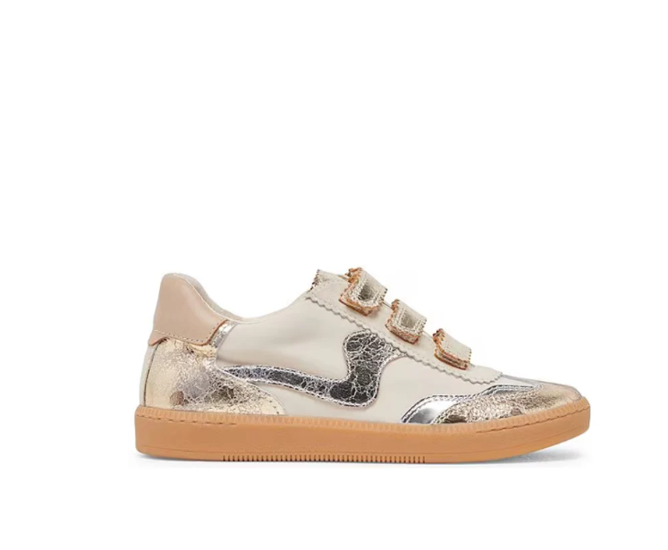Notice Velcro Sneaker - Silver/Gold
