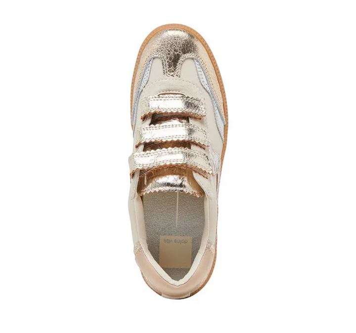 Notice Velcro Sneaker - Silver/Gold - 6