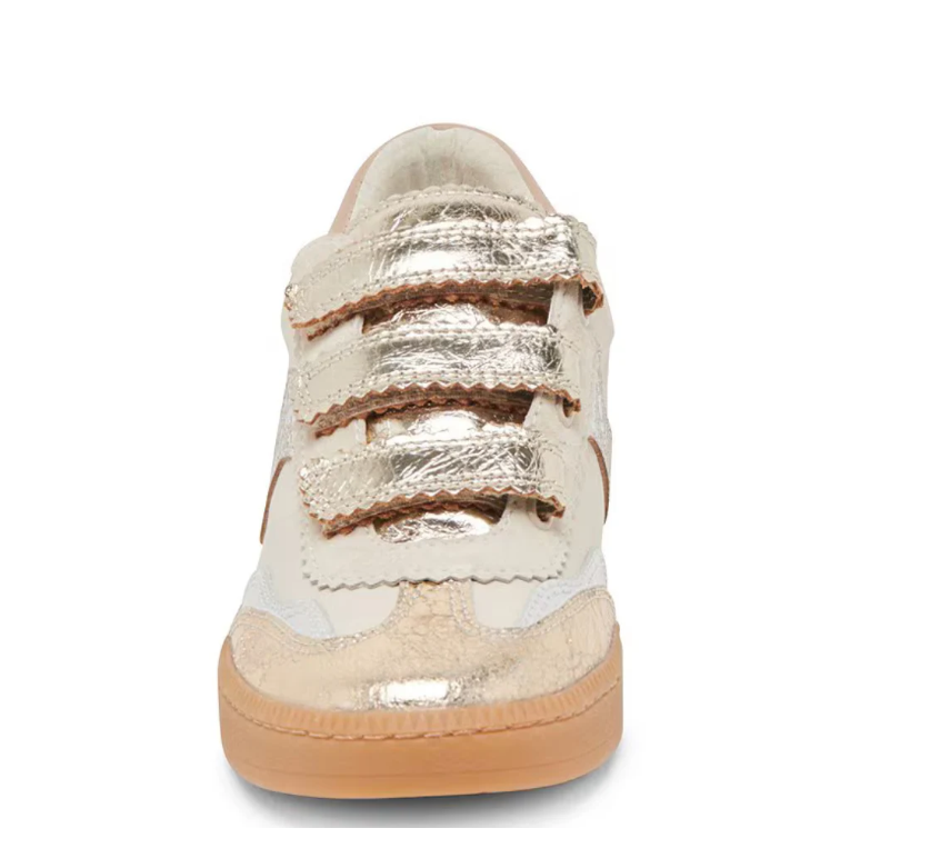 Notice Velcro Sneaker - Silver/Gold - 6