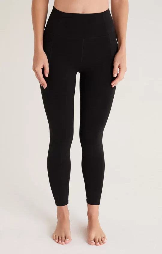 All Day 7/8 Pocket Legging- Black - M