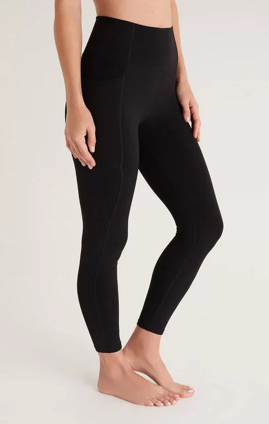 All Day 7/8 Pocket Legging- Black