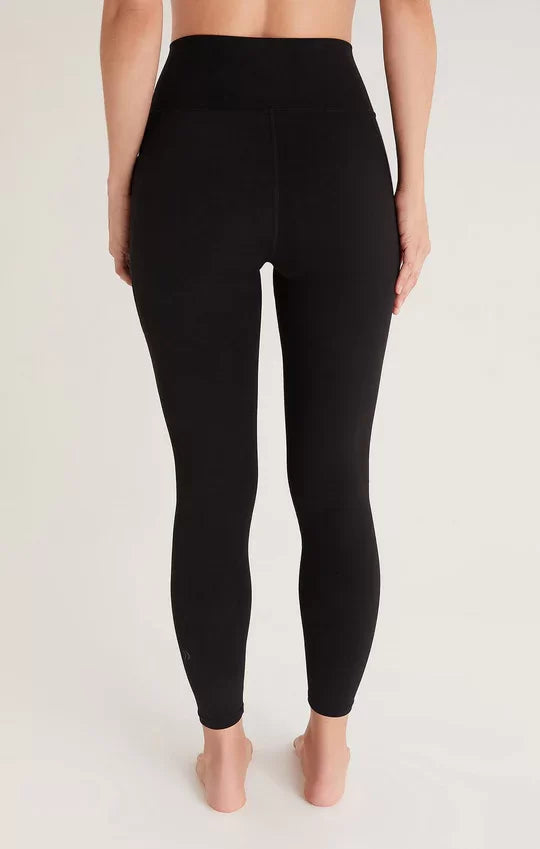 All Day 7/8 Pocket Legging- Black - S
