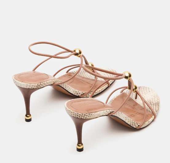Ramos Strappy Heel - Nat Snake