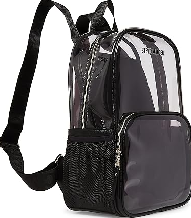 Sm Clear Back Pack W/Tech Pouch - Blk