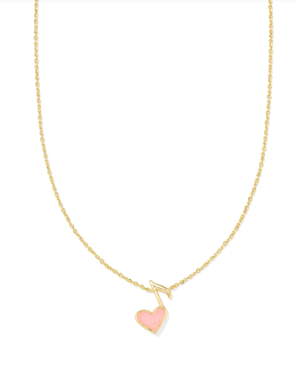 Dolly Parton Ari Music Necklace- Gold Pink Drusy