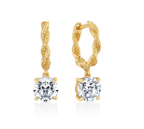 Evertwined Round Rope Earrings- Yellow Gold