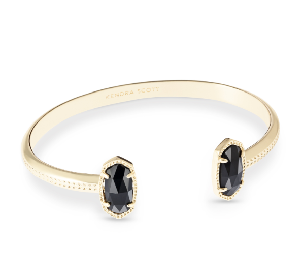 Elton Cuff Bracelet- Gold Black
