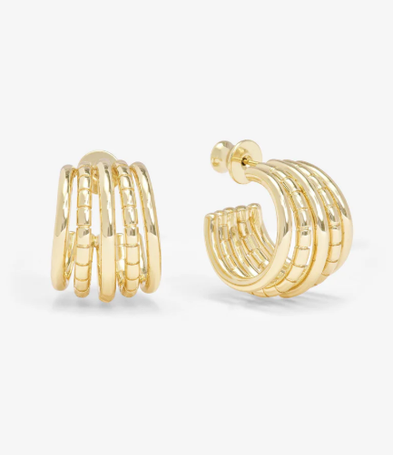 Talon 5 Row Hoops- Gold