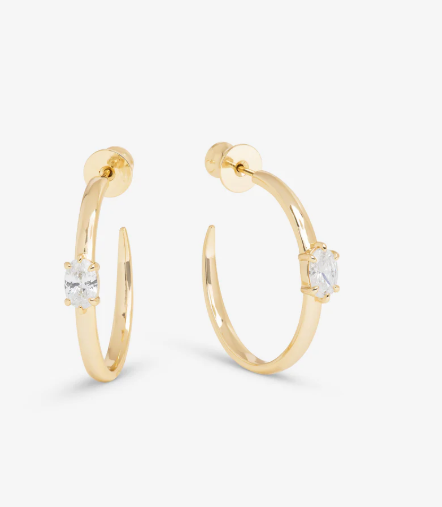 She's on Point Hoops 1"- Gold