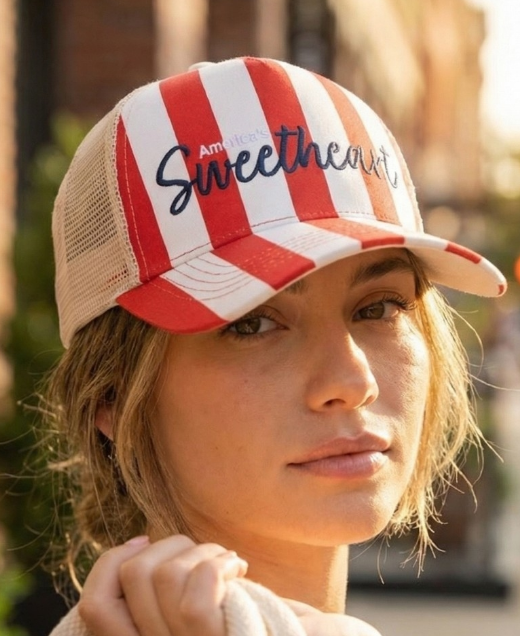America's Sweetheart Striped Cap