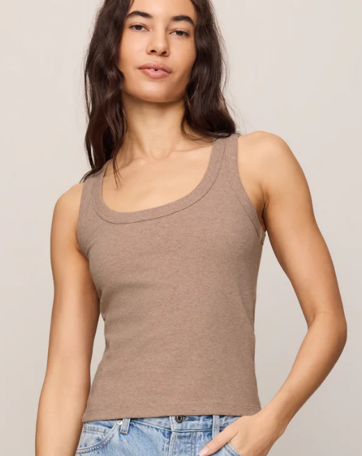 Rowe Scoop Tank- Heather Ash