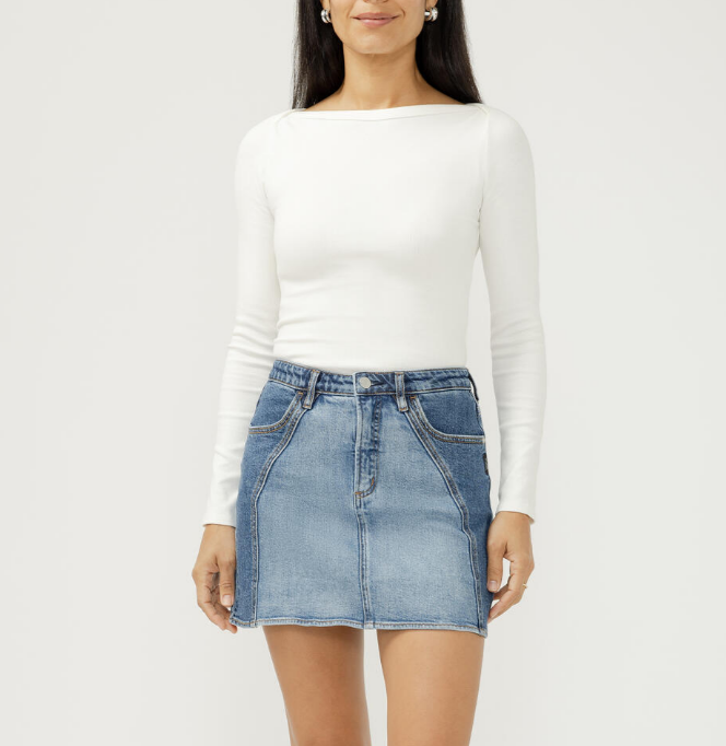 Western Two-Tone Skirt- Glimmer