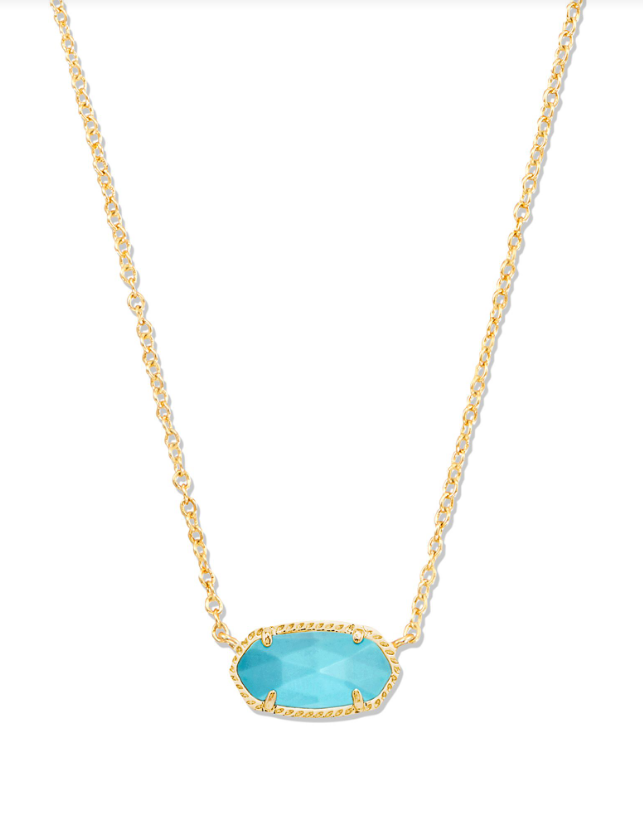 Elisa Necklace Gold Turq.