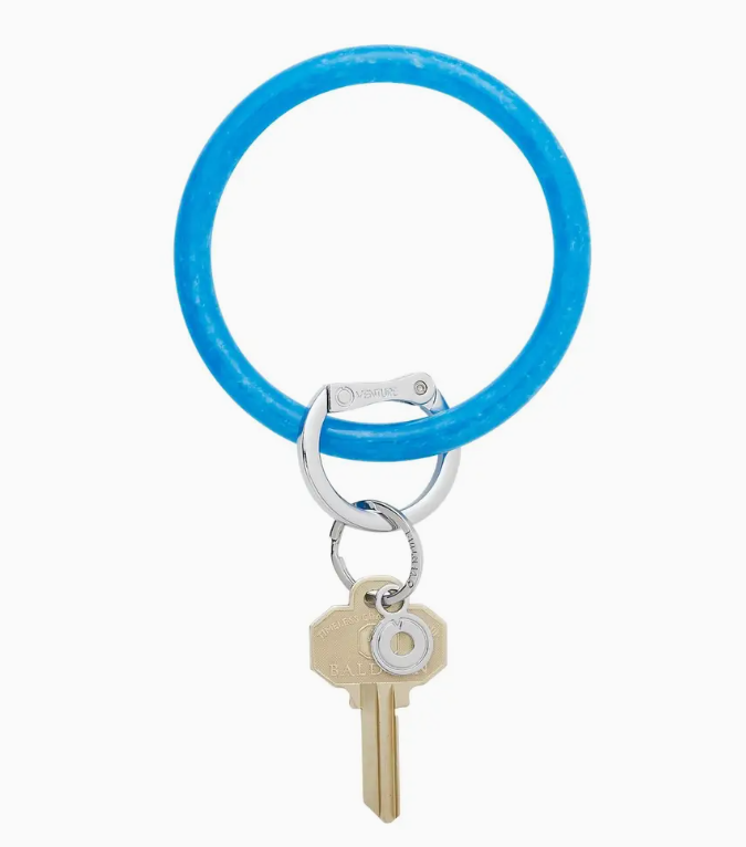 Resin Big O Key Ring- Peacock
