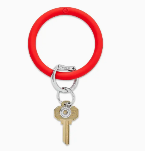 Silicone Big O Key Ring- Cherry