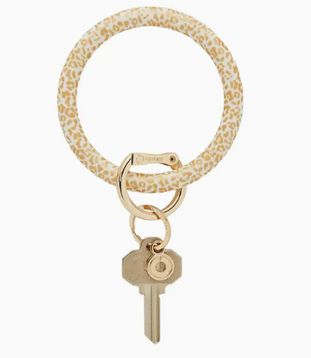 Silicone Big O Key Ring- Gold Rush Cheetah
