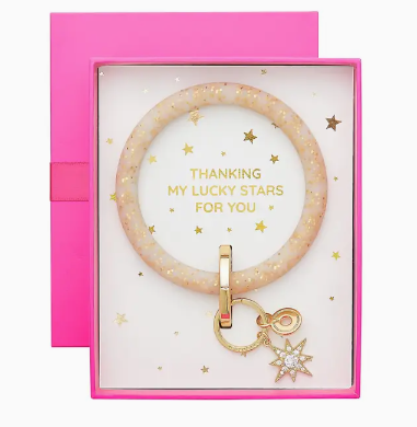 The Gift Ready Silicone Big O Key Ring- Gold Rush Confetti