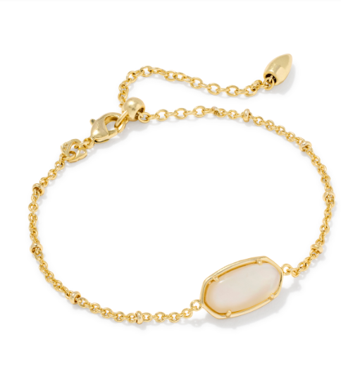 Tiger Striped Elaina Bracelet Gold Natural MOP
