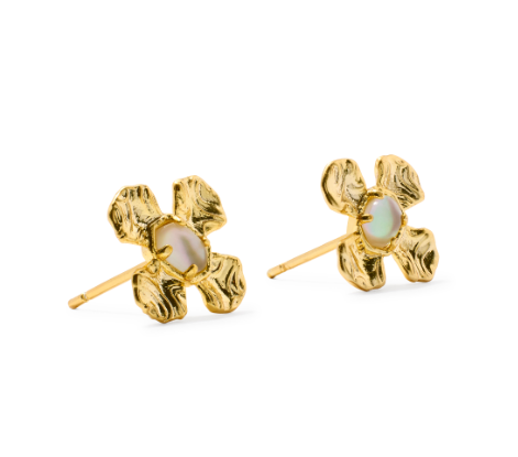 Leanne Stud Earrings Gold Natural MOP
