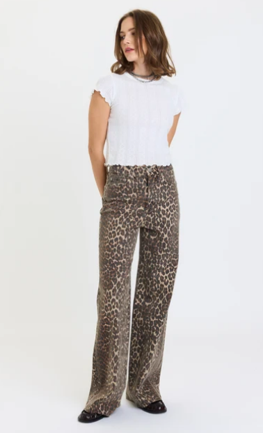 Far Out HR Wide Leg Jean- Cool Cat