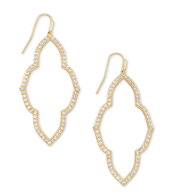 Abbie Open Frame Earrings- Gold