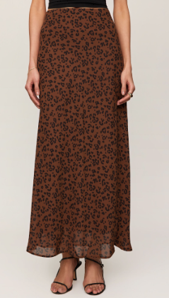 Europa Leopard Skirt- Burnt Umber