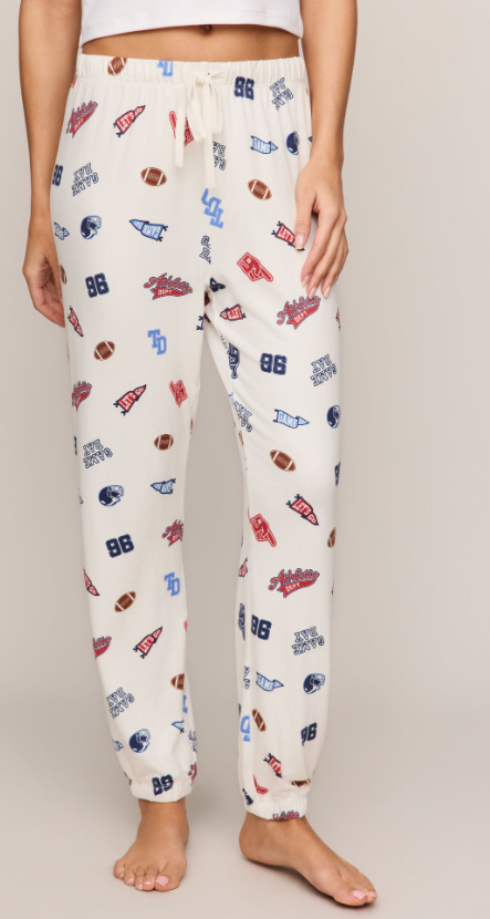 Varsity Jersey Jogger- Sandstone