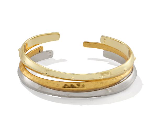 Oakland Set of 3 Cuff Bracelets Mixed Metal