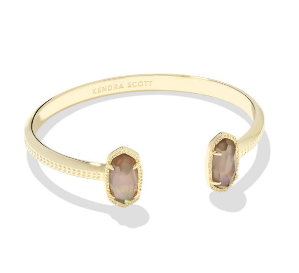 Elton Cuff Bracelet- Gold Taupe MOP