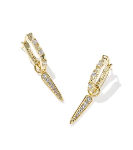 Fate Charm Huggie Earrings Gold