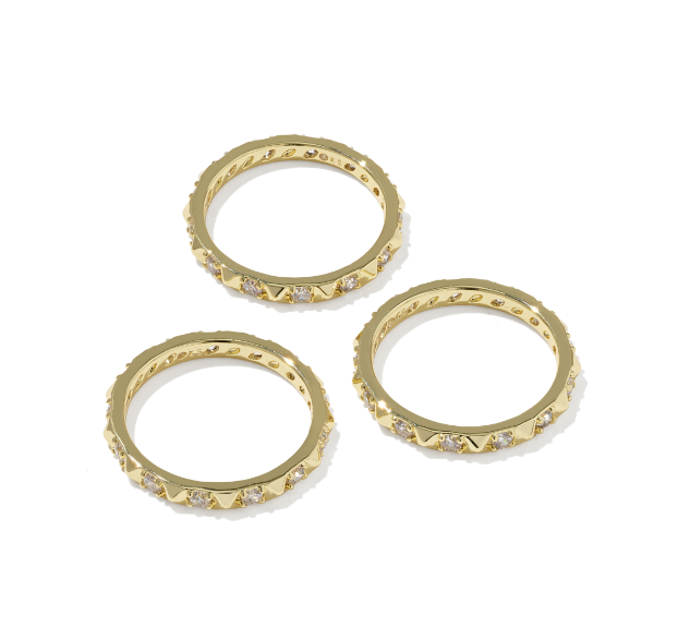 Fate Ring Set of 3 Gold