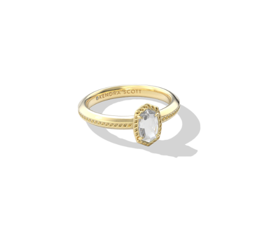 Mini Elyse Luxe Band Ring Gold