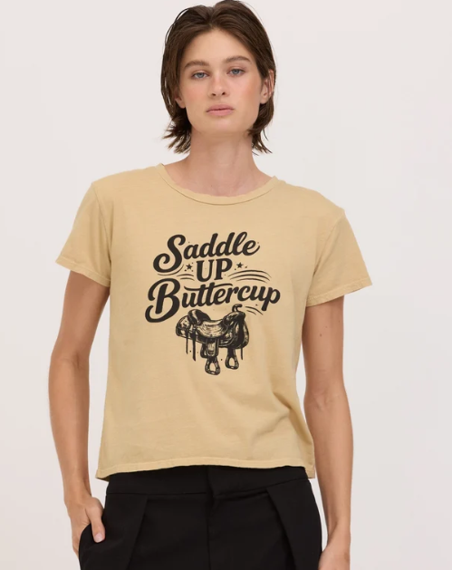 Saddle Up Tee- Camel