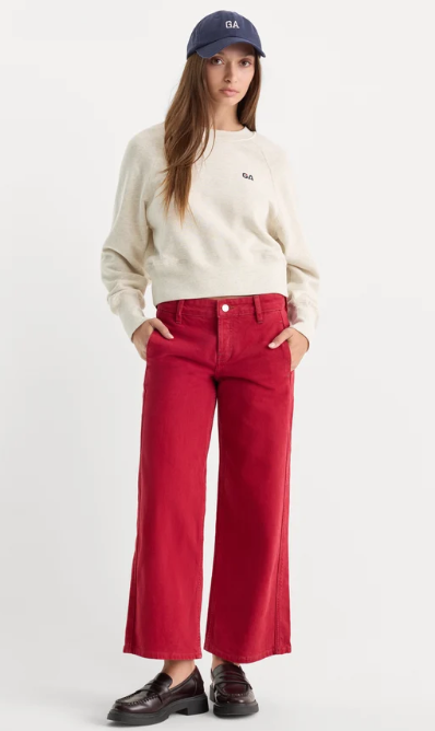 Vintage Wide Crop Jeans- Scooter