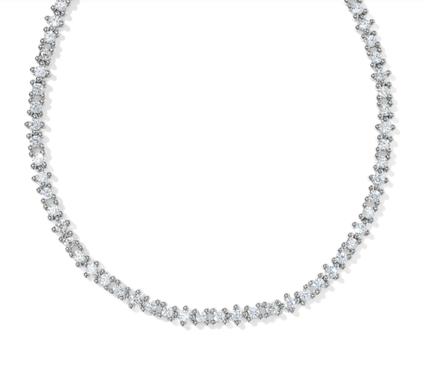 Fate Tennis Necklace- Silver