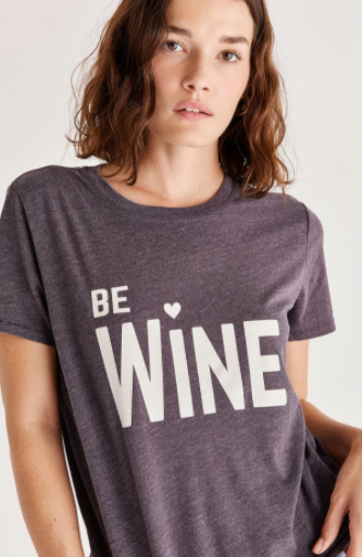 Easy Be Wine Tee- Shadow - Xs